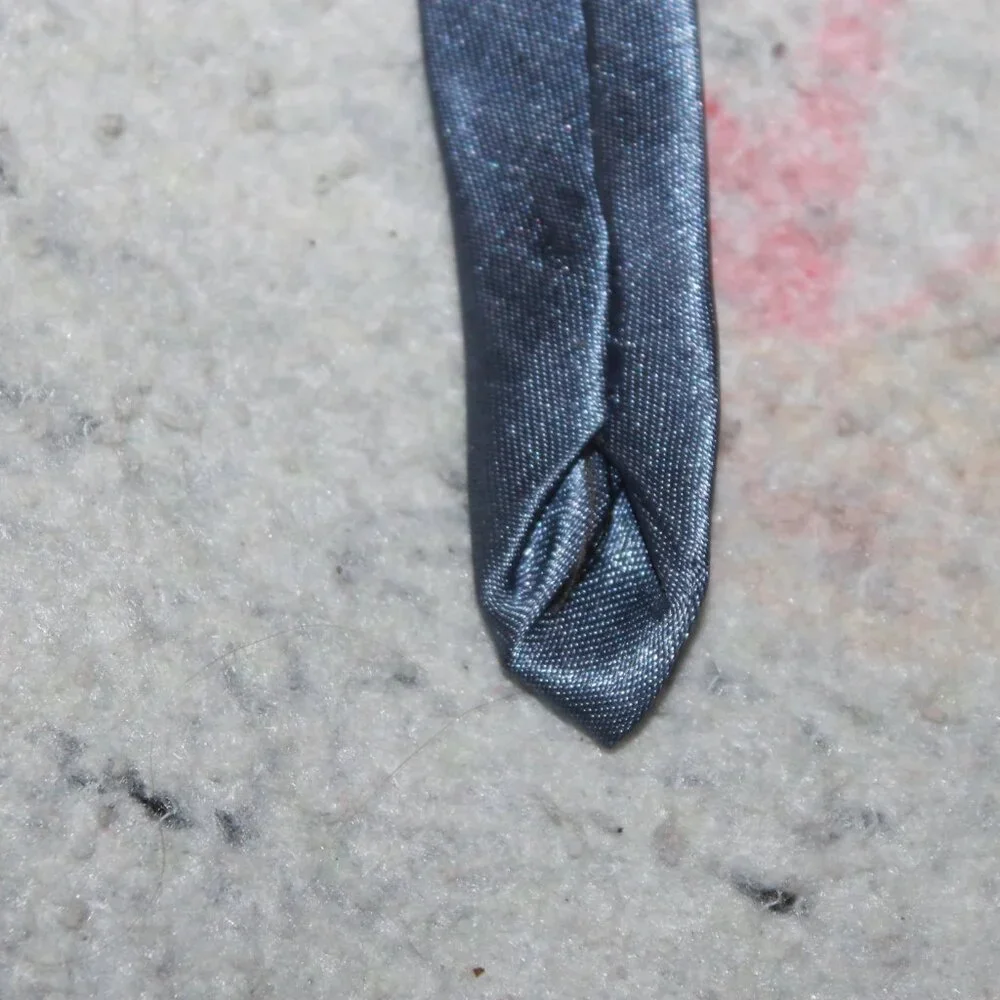 Vintage Light Blue Boys Silk Self-tie Necktie 47.5